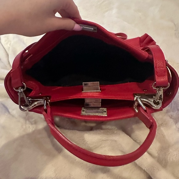 Deep Red Medium Size Bag Lavorazione Artigianale (real leather) from Italy - Picture 5 of 7